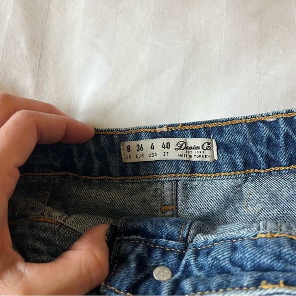 DenimCo full button mini skirt denim Jean - Picture 3 of 7